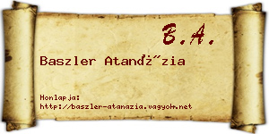 Baszler Atanázia névjegykártya